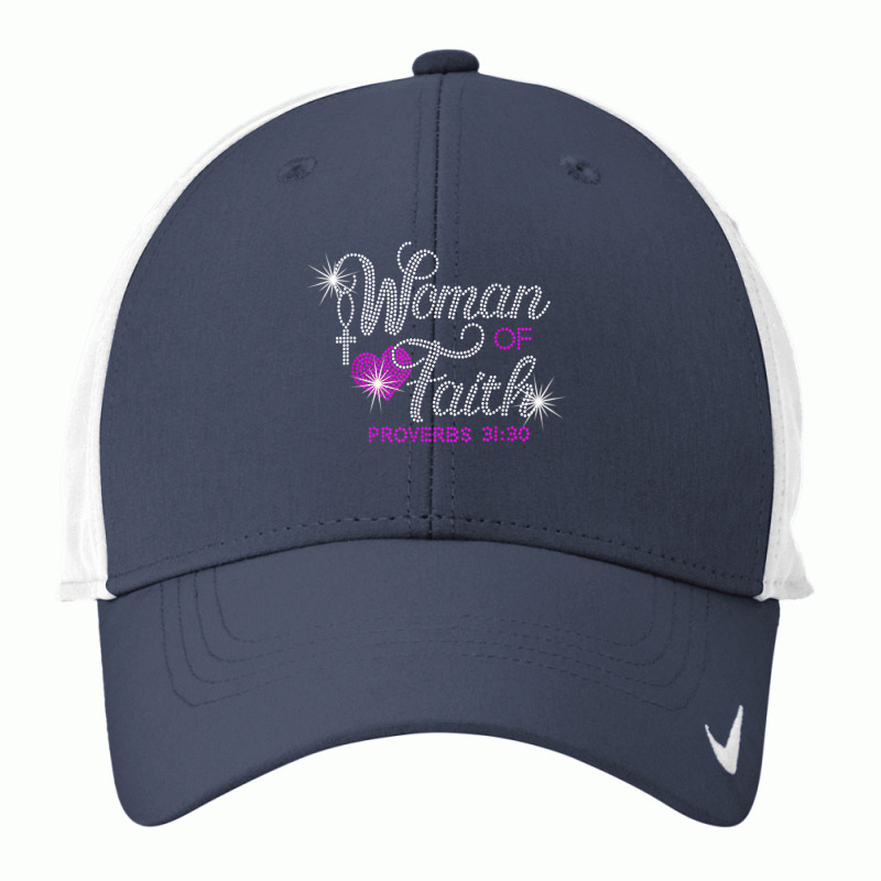 Woman Of Faith Bling Rhinestone Funny Christian Birthday Nike Dri-FIT Cap by RandiCrystalGraber | Artistshot