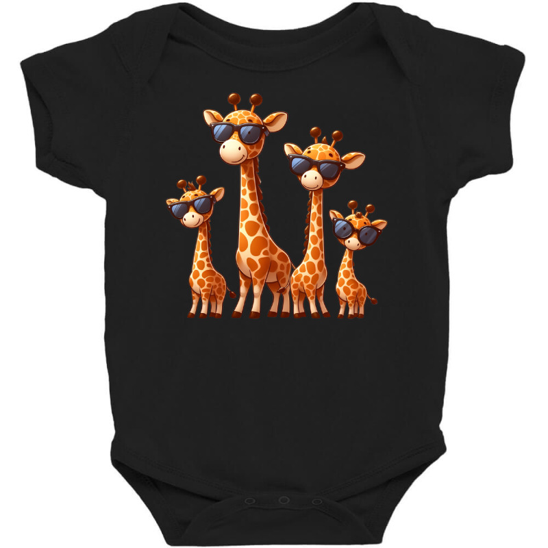 Giraffe Family Baby Bodysuit by ERNESTO GUANCIA | Artistshot