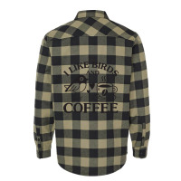 I Like Birds And Coffee Flannel Shirt | Artistshot