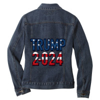 Funny Trump Scorecard 2 024 Ladies Denim Jacket | Artistshot