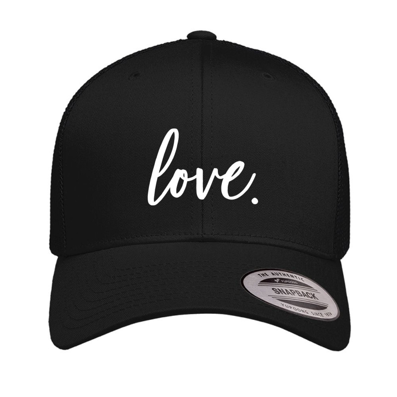 Cute Cursive Love Valentines Day Red Top Retro Trucker Cap by cm-arts | Artistshot