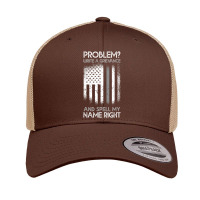 Correctional Officer Problem Spell My Name Thin Silver Line Retro Trucker Cap | Artistshot