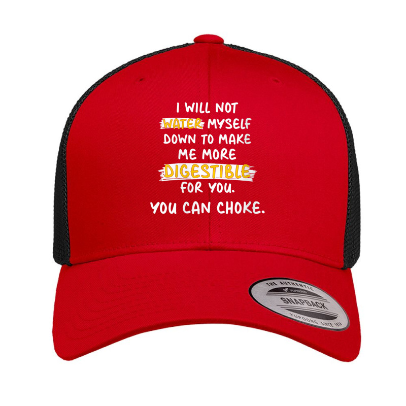 Womens I Will Not Water Myself Down To Make Me More Digestible V Neck Retro Trucker Cap by cm-arts | Artistshot