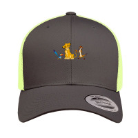 Simba Zazu And Timon  Cartoon Retro Trucker Cap | Artistshot