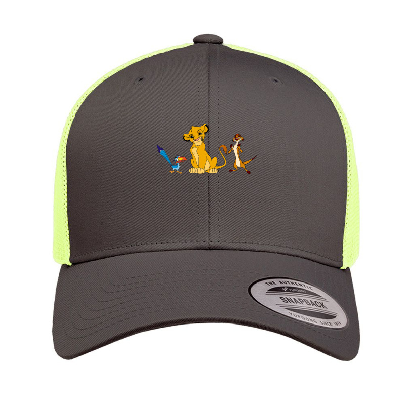 Simba Zazu And Timon  Cartoon Retro Trucker Cap by JenniferAllen | Artistshot