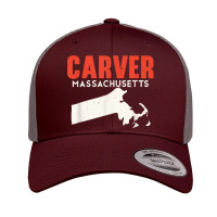 Carver Massachusett Usa State America Travel Bay Stater Retro Trucker Cap | Artistshot