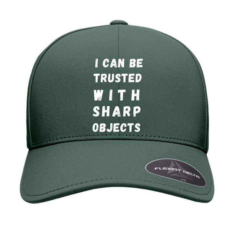 I Can Be Trusted With Sharp Objects Long Sleeve Seamless Cap | Artistshot