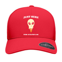 Just Here For Icecream Alien Funny Saying Giftidea Seamless Cap | Artistshot