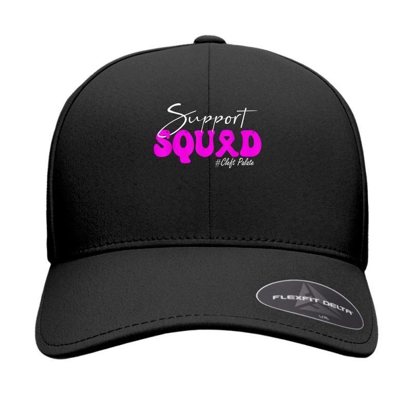 Support Squad Cleft Palate Awareness Pink Ribbon T Shirt Seamless Cap by cm-arts | Artistshot