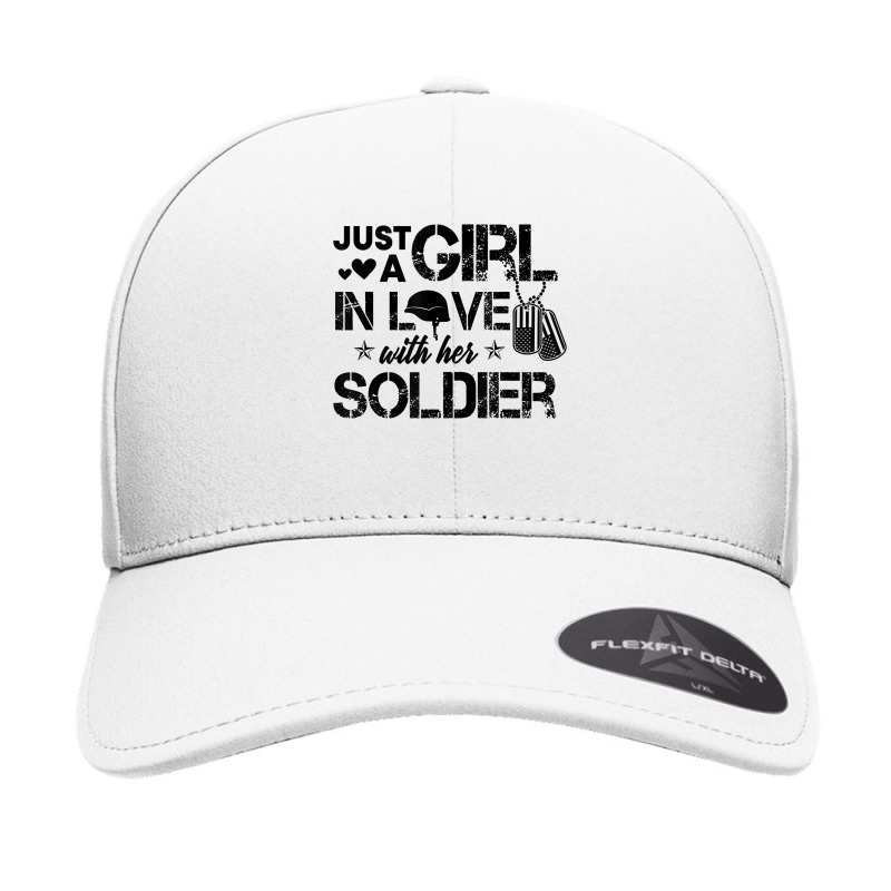 Just A Girl In Love With Her Soldier Army Girlfriend Wife T Shirt Seamless Cap | Artistshot