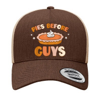 Pies Before Guys Thanksgiving Fall Vibes Autumn Retro Groovy Yupoong Trucker Cap | Artistshot