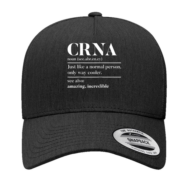 Crna Noun   Certified Registered Nurse Anesthetists Raglan Baseball Te Yupoong Trucker Cap | Artistshot