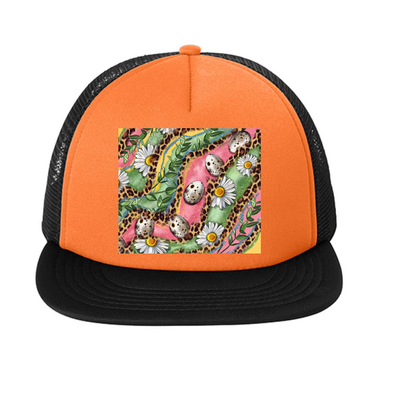 Easter Quail Egg And Daisy Foam Snapback hat by RanaPortraitStore | Artistshot