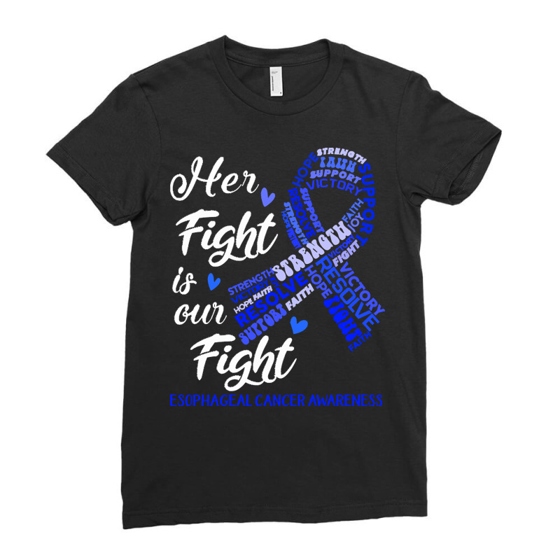 Esophageal Cancer Awareness T  Shirt Esophageal Cancer Awareness Her F Ladies Fitted T-Shirt by elsie72807 | Artistshot