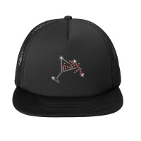 Christmas Candy Cane Martini Bling Rhinestone Christmas T-shirt Foam Snapback Hat | Artistshot