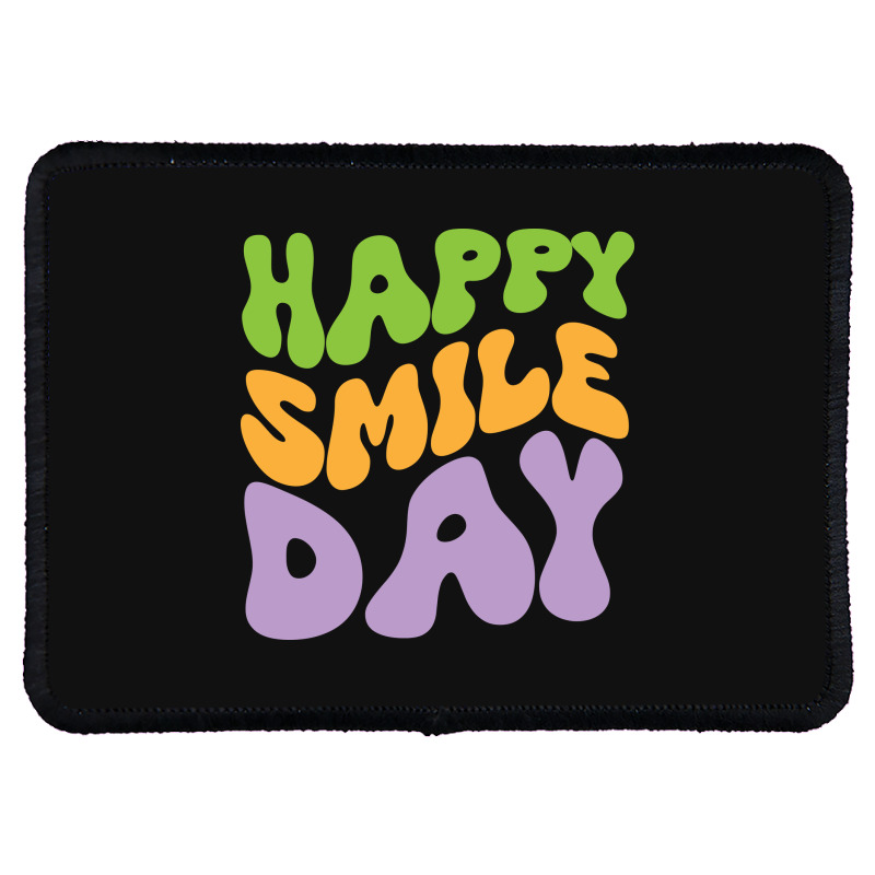 Happy Smile Day Rectangle Patch by spreadshirt.com/Wolf shop | Artistshot