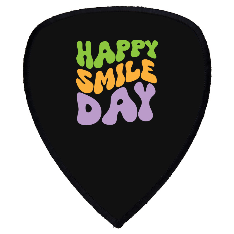 Happy Smile Day Shield S Patch by spreadshirt.com/Wolf shop | Artistshot