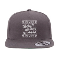 Ugly Christmas Sweater Santa Sleigh All Day 5 Panel Snapback Cap | Artistshot