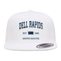 Dell Rapids South Dakota Sd Vintage Athletic Navy Sports Des 5 Panel Snapback Cap | Artistshot