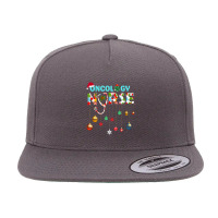 Merry Christmas Oncology Nurse Rn Oncologist Nursing 5 Panel Snapback Cap | Artistshot