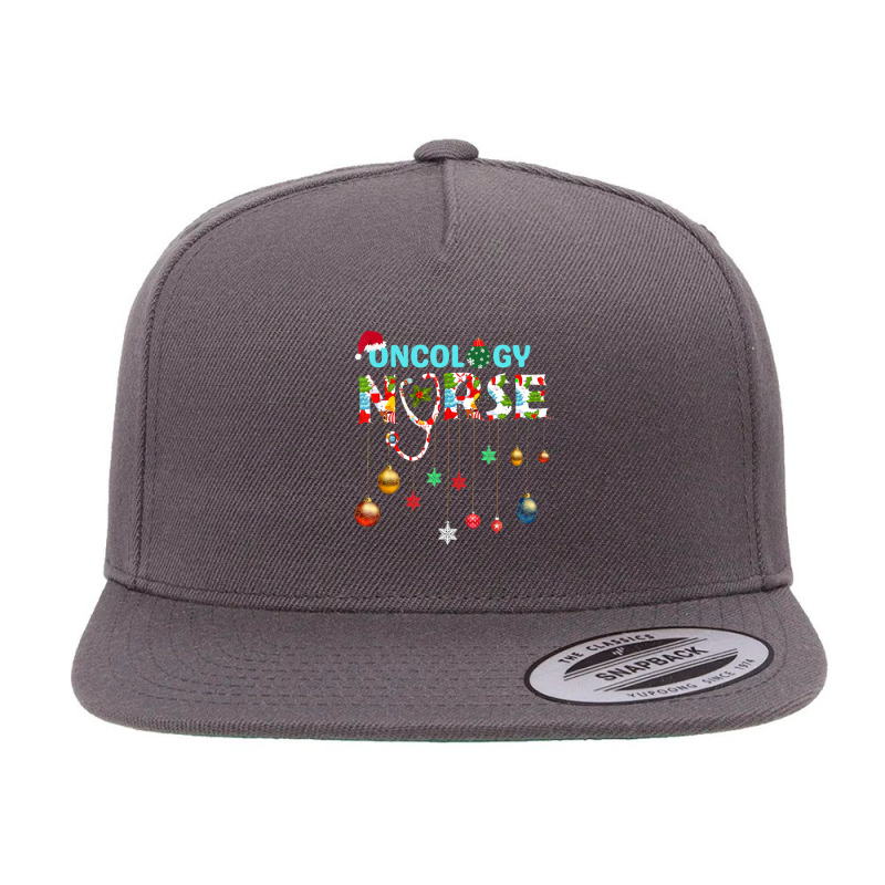 Merry Christmas Oncology Nurse Rn Oncologist Nursing 5 panel snapback cap by cm-arts | Artistshot