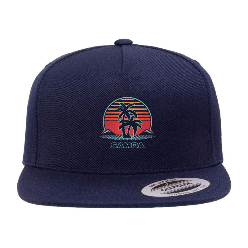 Samoa Retro Vintage 80s Style 5 panel snapback cap by Kosdapen517 | Artistshot