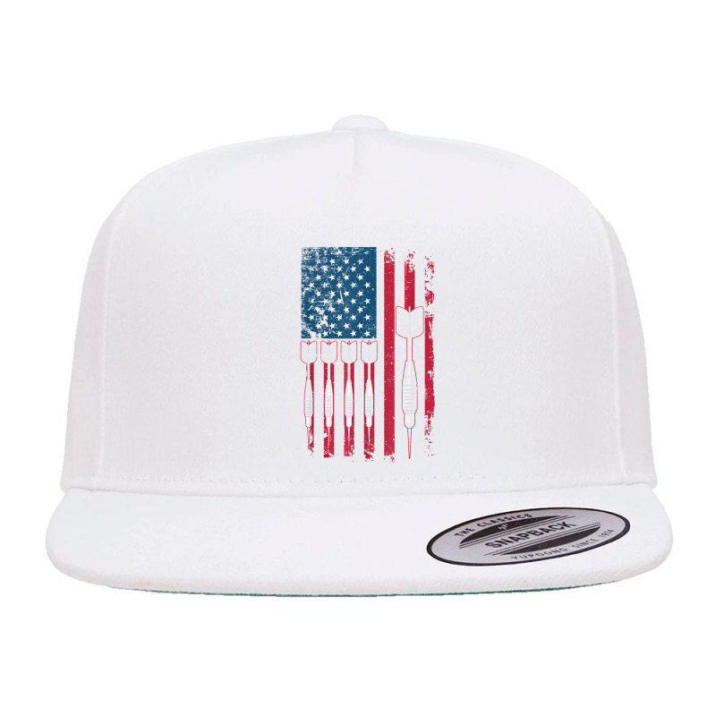 Darts Flag Usa Dartboard Dart Player Shirt Funny Darts T Shirt 5 panel snapback cap by leiseyxlmorit | Artistshot