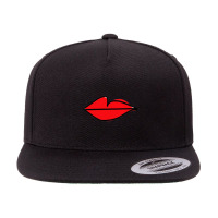 Red Lips As Seen On Villanelle 5 Panel Snapback Cap | Artistshot