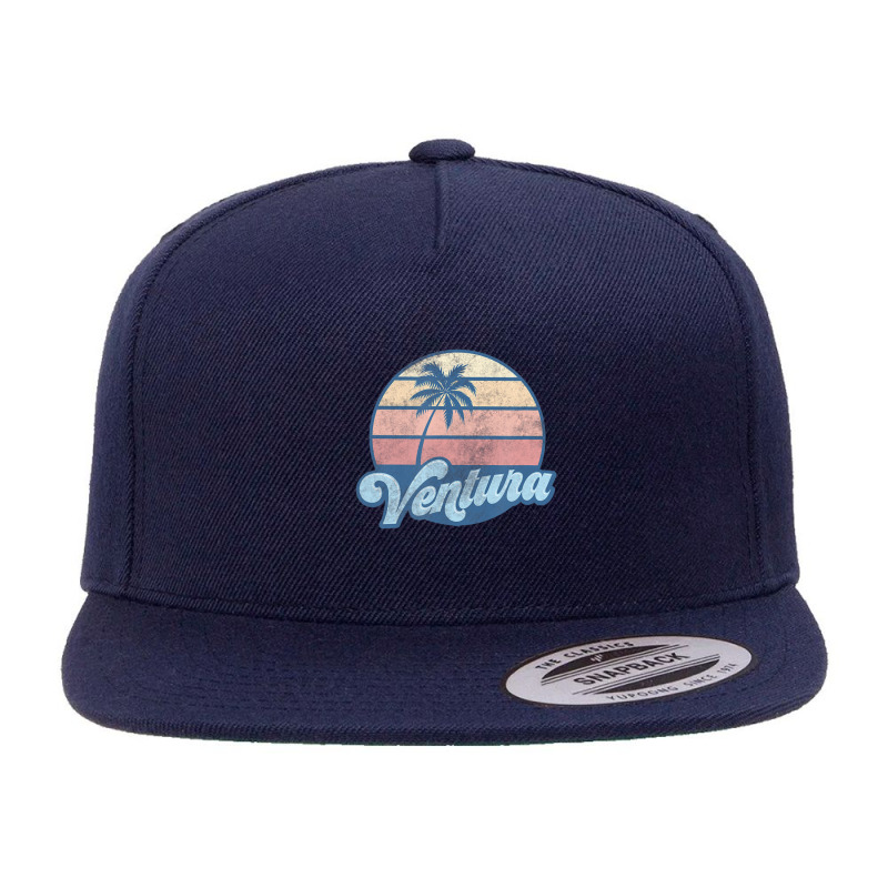 Ventura California Ca Vintage 70s Retro Surfer 5 panel snapback cap by Kosdapen517 | Artistshot