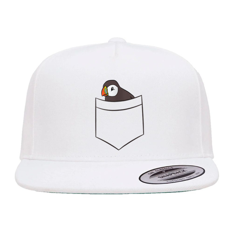 Womens Puffin In The Pocket Seabird Iceland Pocket Puffin V Neck T Shi 5 panel snapback cap by cm-arts | Artistshot