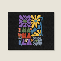 Kamala Floral Retro Tendance Landscape Canvas Print | Artistshot