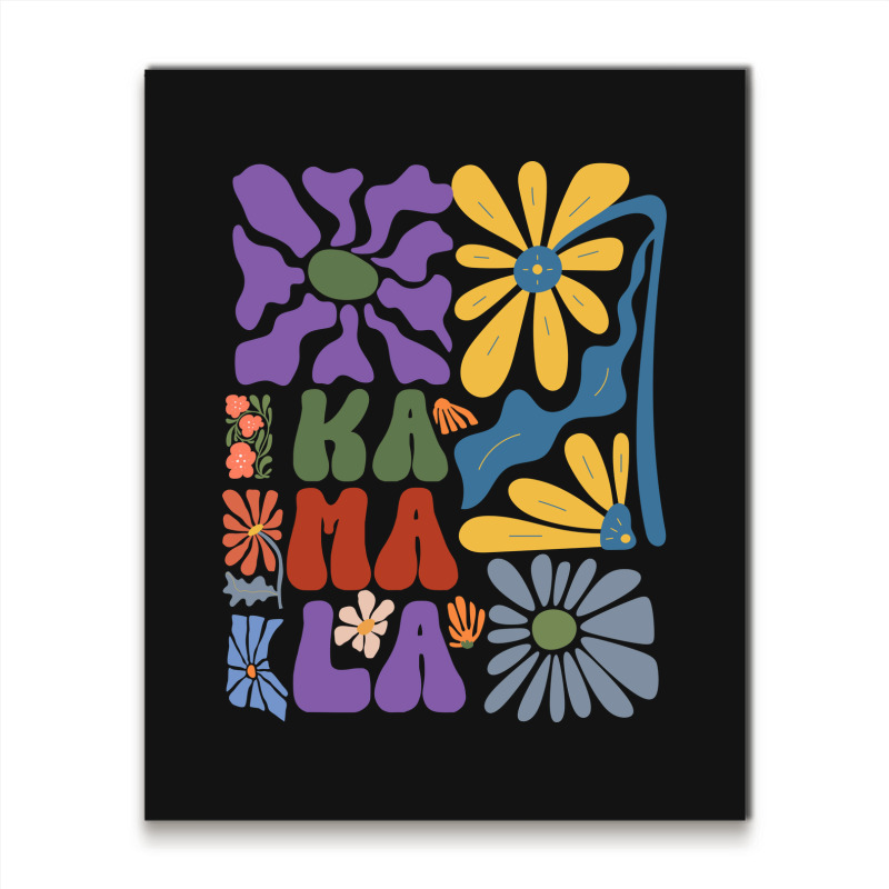 Kamala Floral Retro Tendance Metal Print Vertical by TuxQ | Artistshot