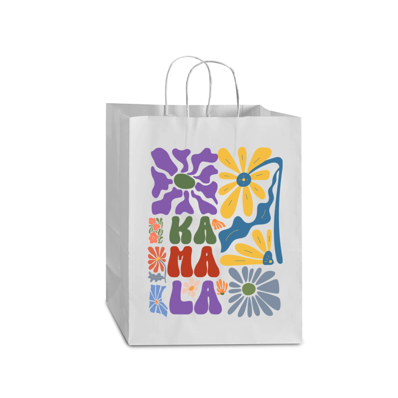 Kamala Floral Retro Tendance Mart Paper Bag -13 x 7 x 17 by TuxQ | Artistshot