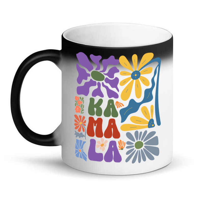 Kamala Floral Retro Tendance Magic Mug by TuxQ | Artistshot