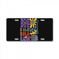 Kamala Floral Retro Tendance License Plate | Artistshot