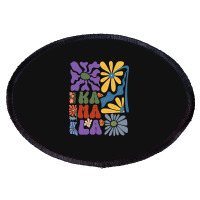 Kamala Floral Retro Tendance Oval Patch | Artistshot