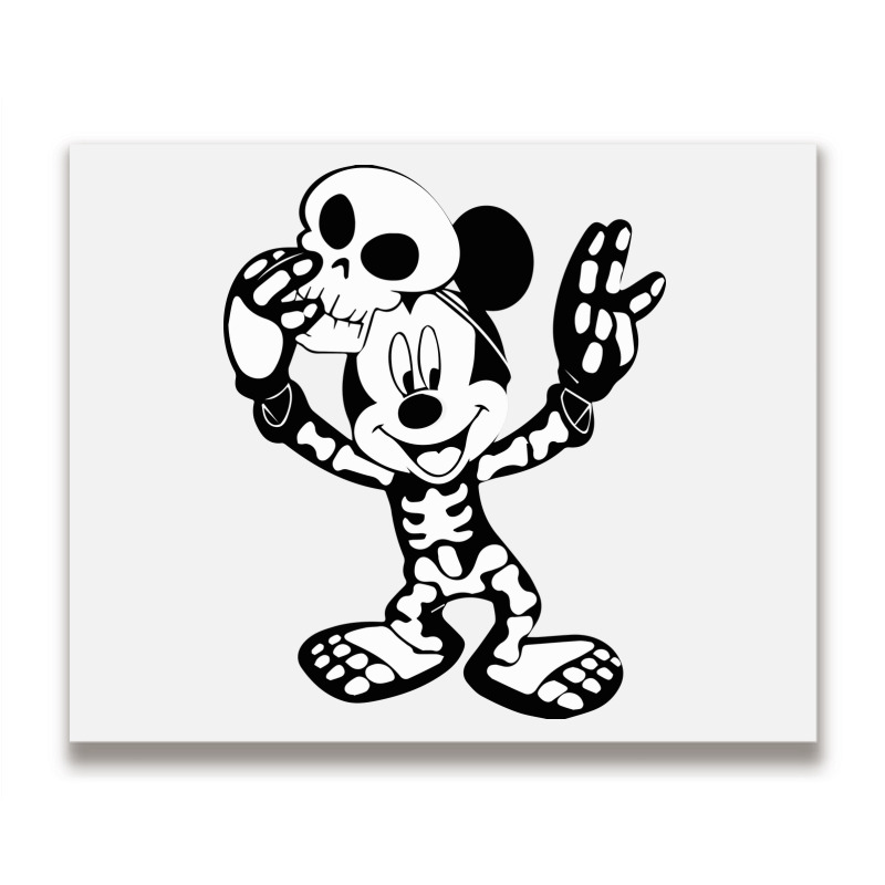 Micky Skull Metal Print Horizontal by DRIDI | Artistshot