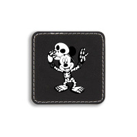 Micky Skull Square Leatherette Patch | Artistshot