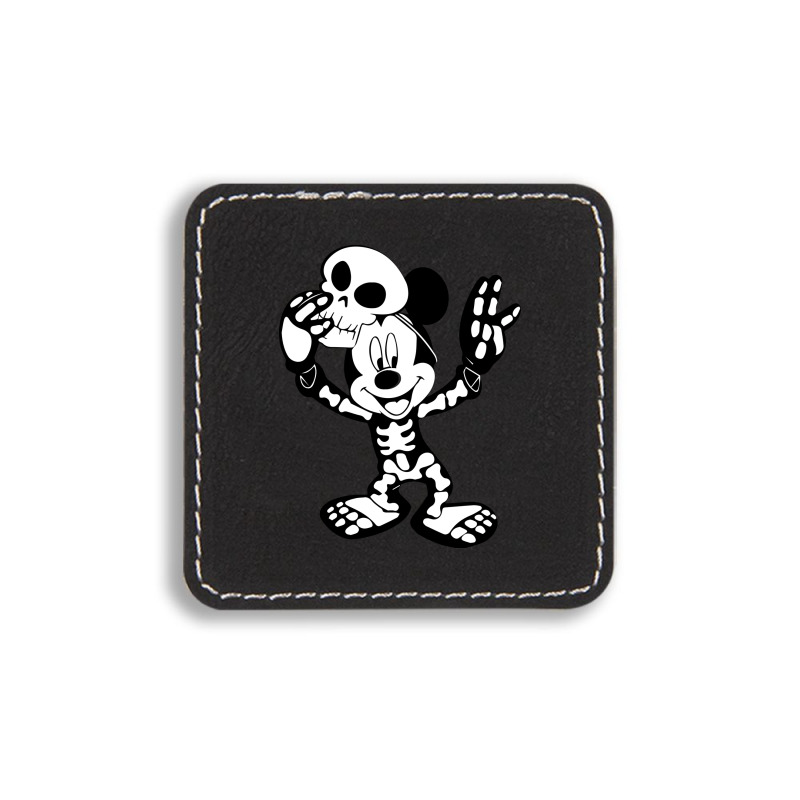 Micky Skull Square Leatherette Patch by DRIDI | Artistshot