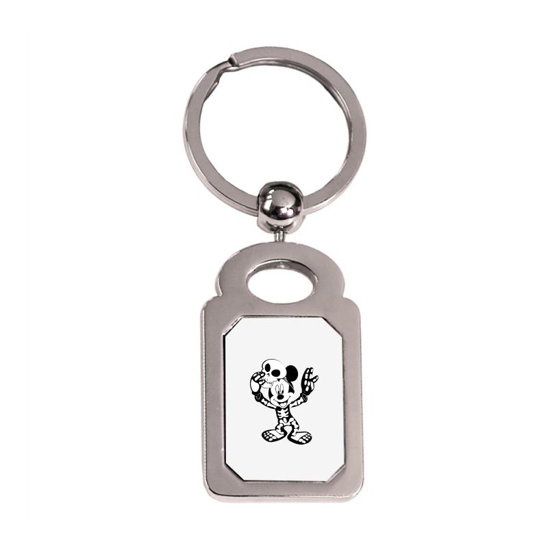 Micky Skull Silver Rectangle Keychain by DRIDI | Artistshot