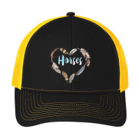 Horses Feather Heart, Horses Feather Heart Vintage, Horses Feather Hea Pa Trucker Cap | Artistshot