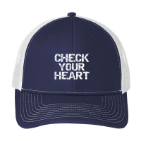 Christian Discipleship Saying Distressed Check Your Heart-6eyrm Pa Trucker Cap | Artistshot