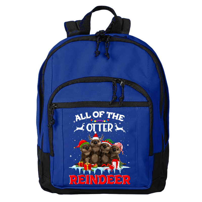 All Of The Otter Reindeer Funny Other Christmas, All Of The Otter Rein Basic Backpack | Artistshot