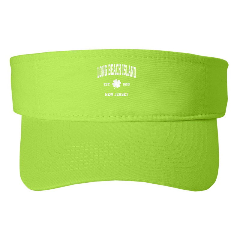 Long Beach Island New Jersey Vintage Shamrock Sports Fashion Visor by FrancesTiffany | Artistshot