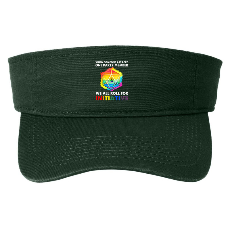 Lgbt Pride Rainbow We All Roll For Initiative Lgbt 396 Gay Lgbtq Fashion Visor by peafowl | Artistshot