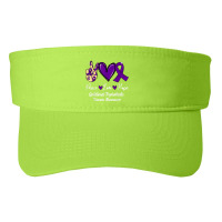 Gestational Trophoblastic Disease Love Hope Purple Ribbon Fashion Visor | Artistshot