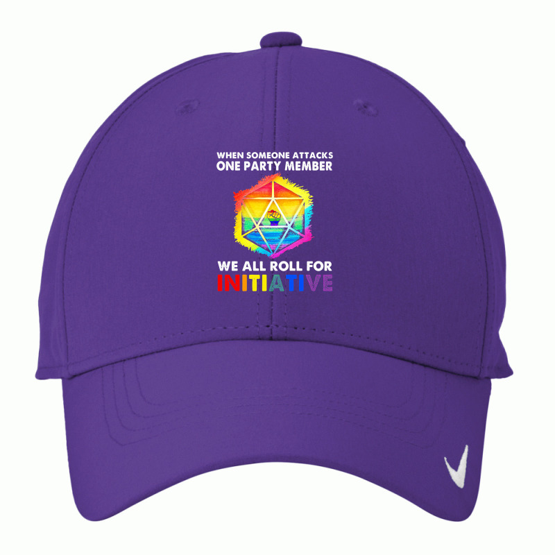 Lgbt Pride Rainbow We All Roll For Initiative Lgbt 396 Gay Lgbtq Nike Dri-FIT Cap by peafowl | Artistshot