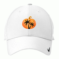 Womens Halloween Beach Tshirt Palm Trees Tropical Island Pumpkin Nike Dri-fit Cap | Artistshot