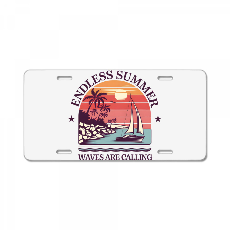 Waves Are Calling 1 License Plate by ArtMikailah | Artistshot