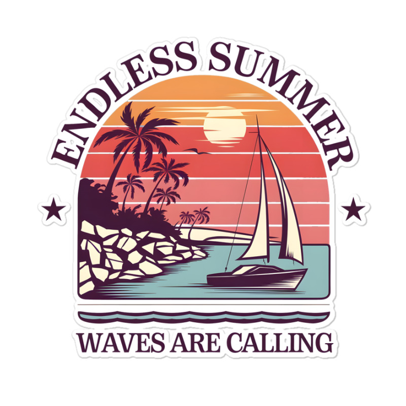 Waves Are Calling 1 Sticker by ArtMikailah | Artistshot